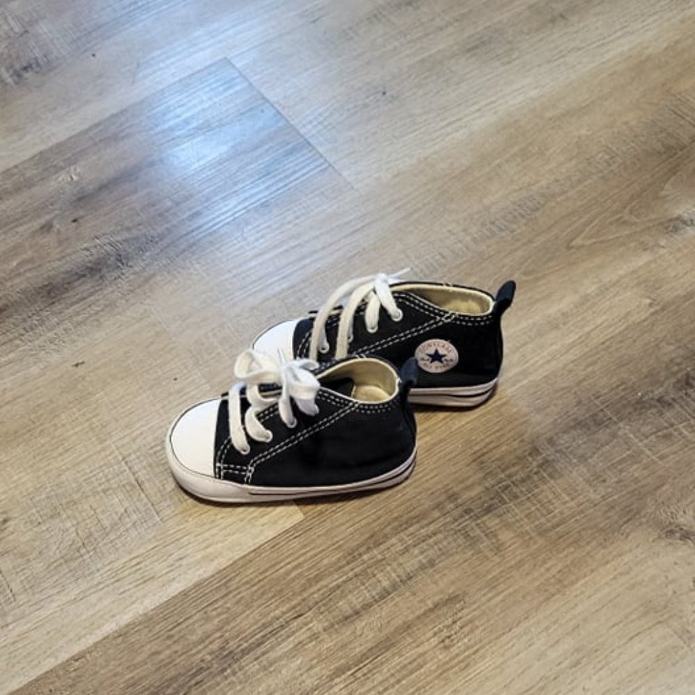 CONVERSE - Black High-top converse - Size: Babies US4